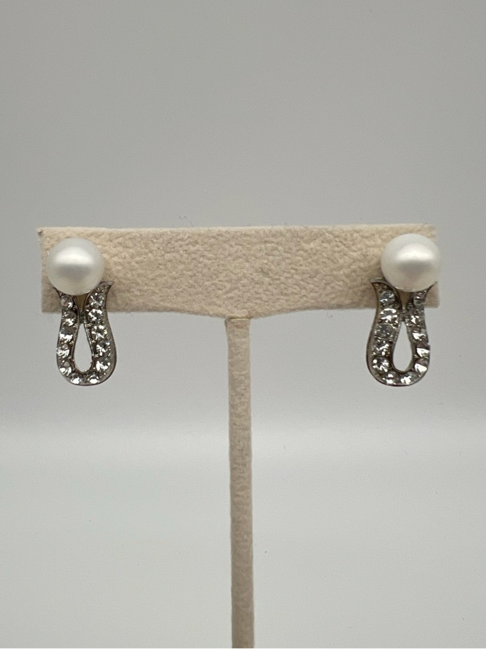 Classic Pearl and Crystal Drop Earrings - White